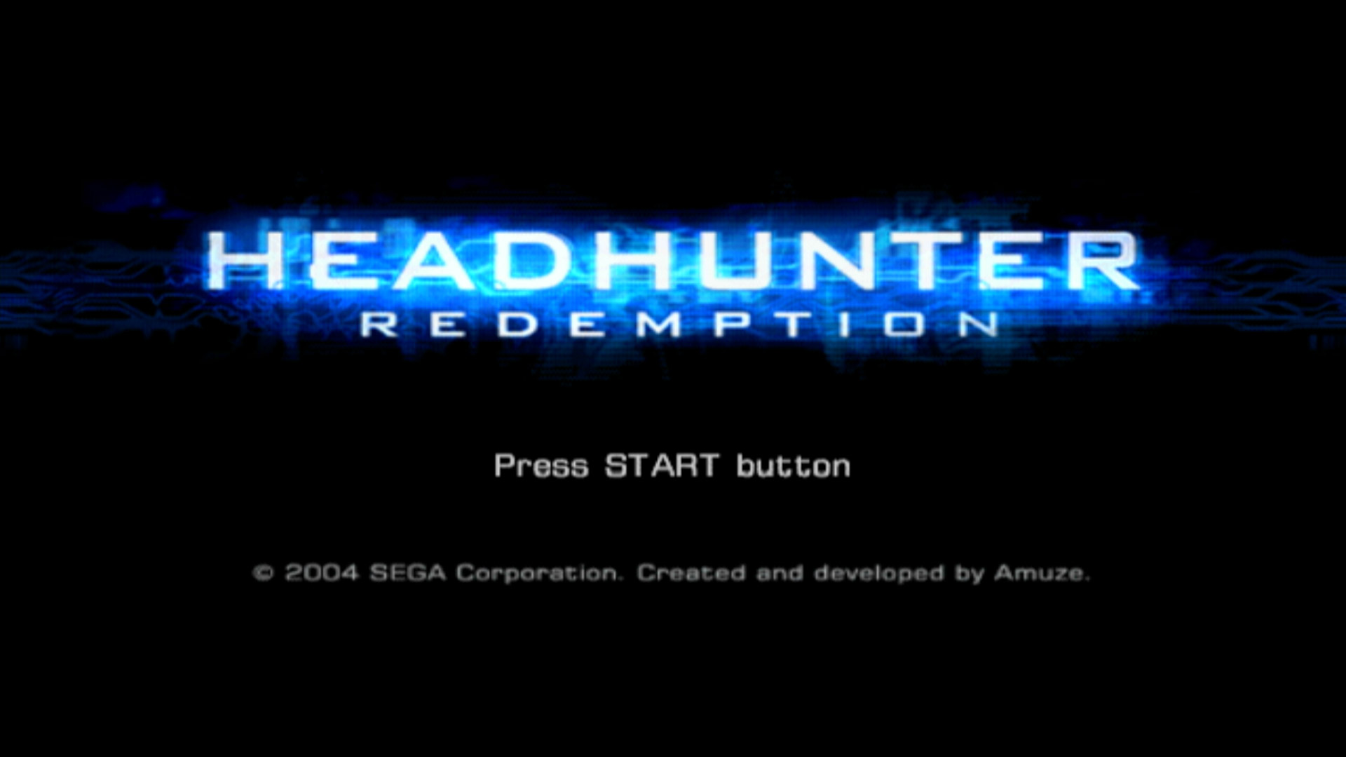 Headhunter Redemption PS2 star title screen