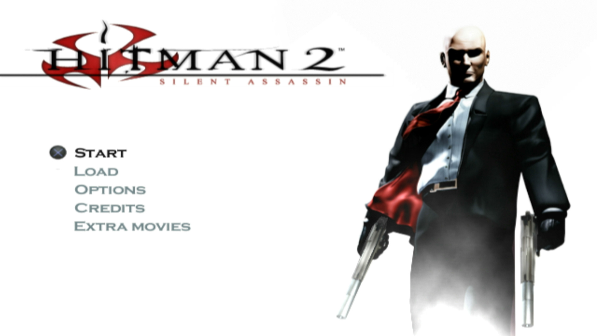 Hitman 2 Silent Assassin PS2 main menu