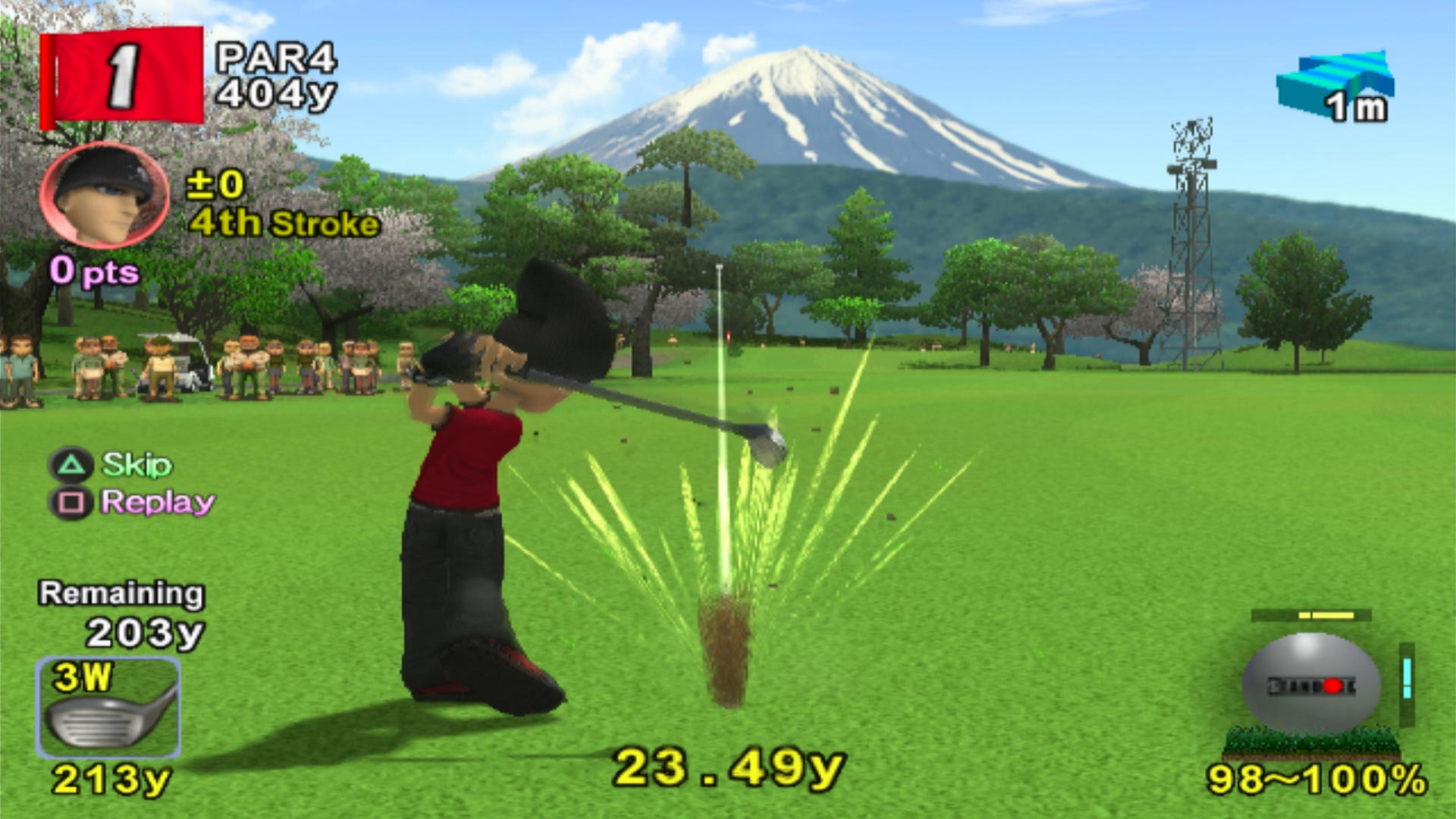 Hot Shots Golf Fore! PS2 shooting ball hit