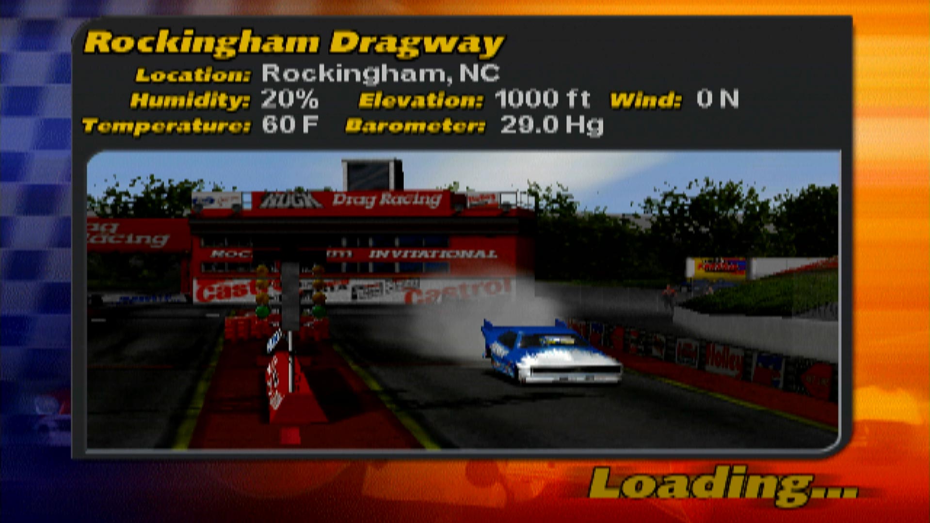 IHRA Drag Racing 2 PS2 track conditions