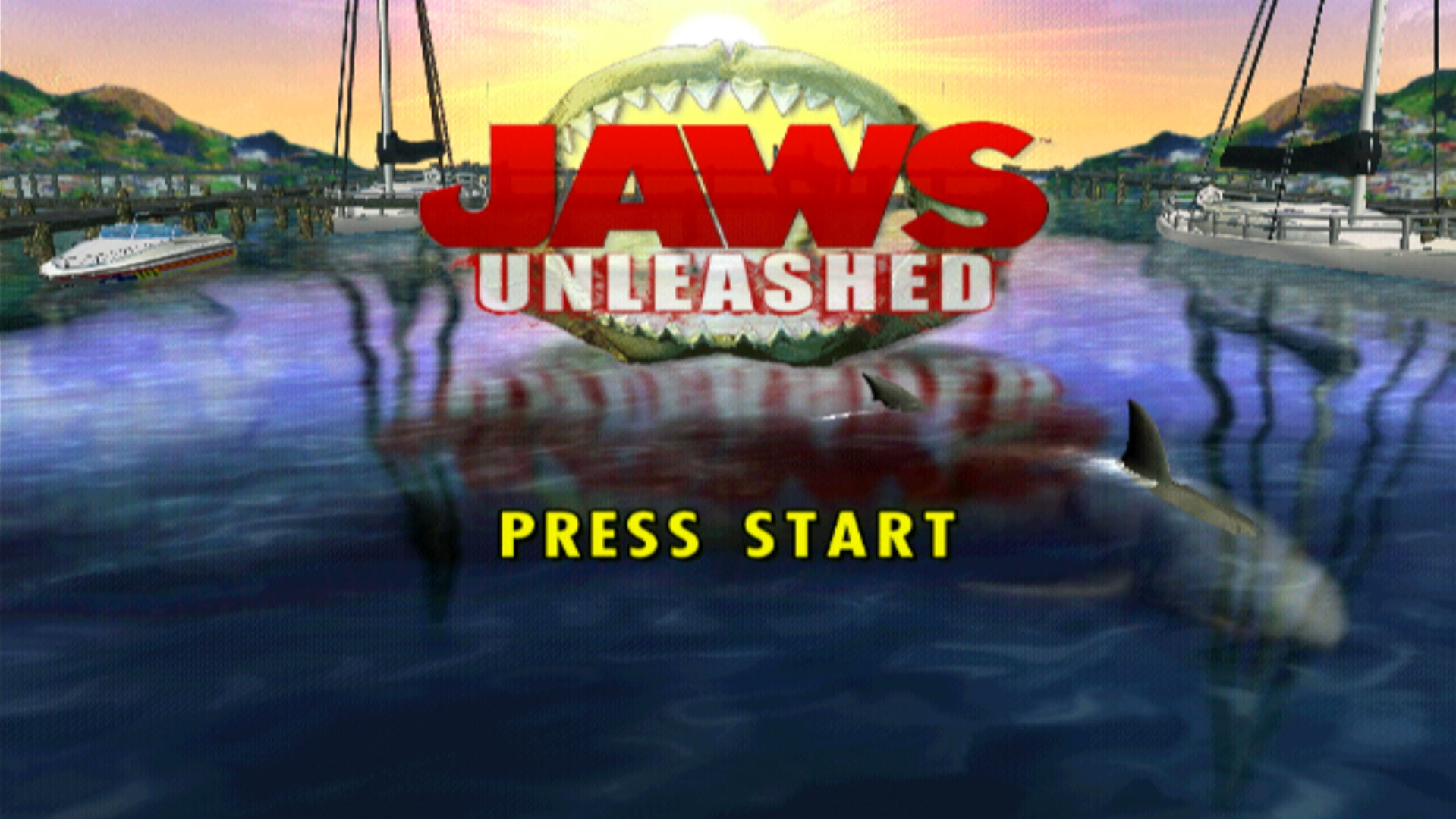 Jaws Unleashed PS2 title screen