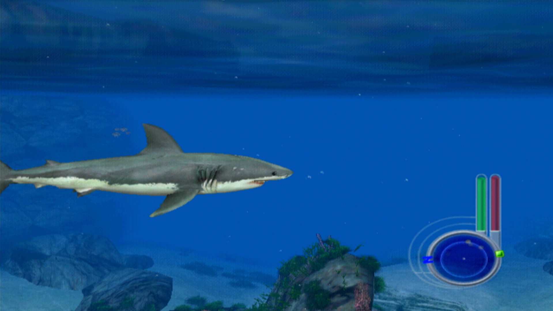 Jaws Unleashed PS2 shark in waters