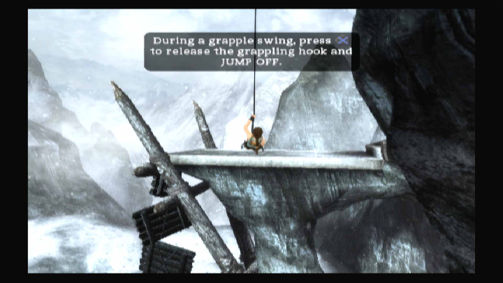 Tomb Raider Anniversary PS2 swinging