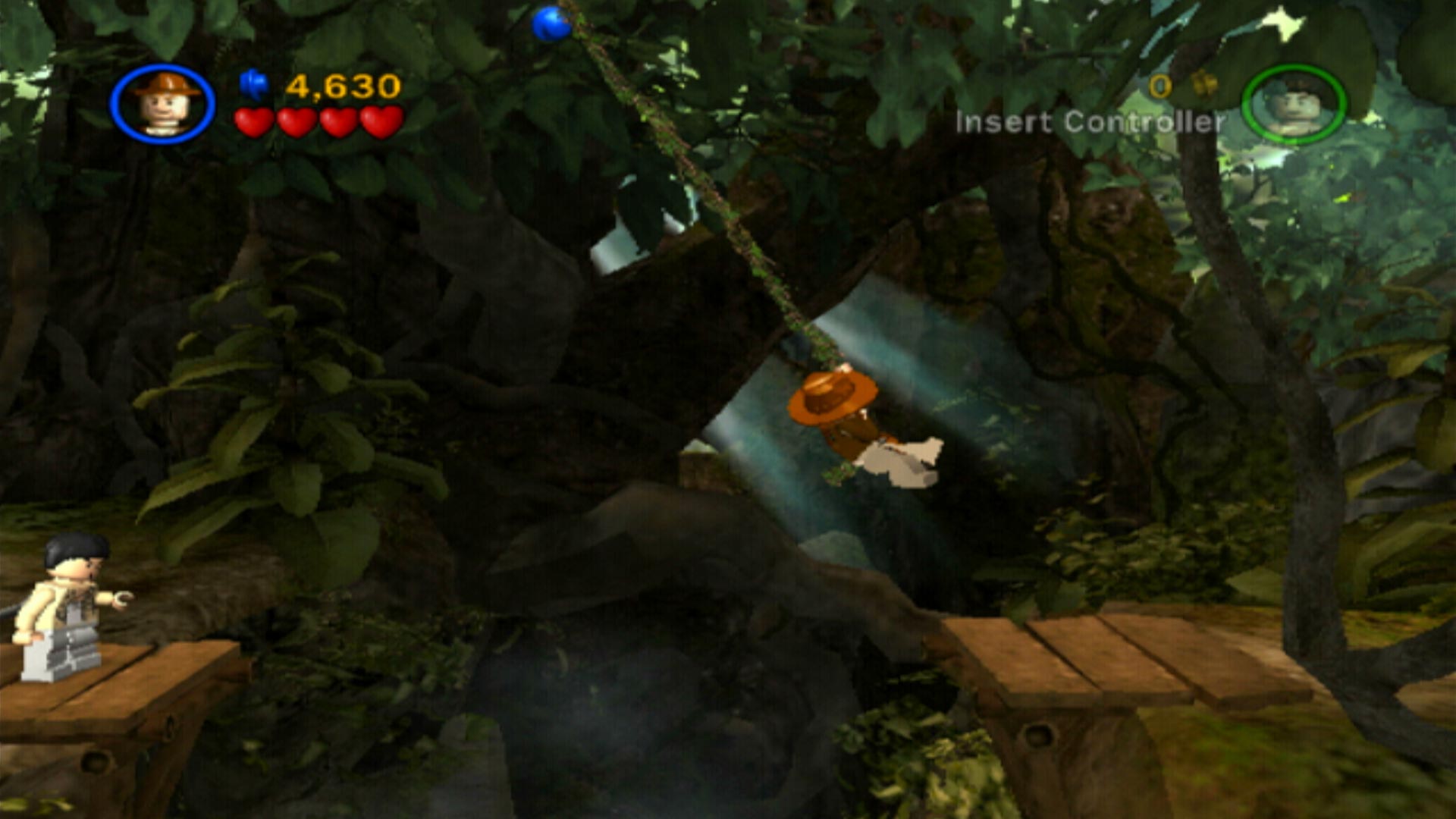 Lego Indiana Jones The Original Adventures PS2 swinging vines