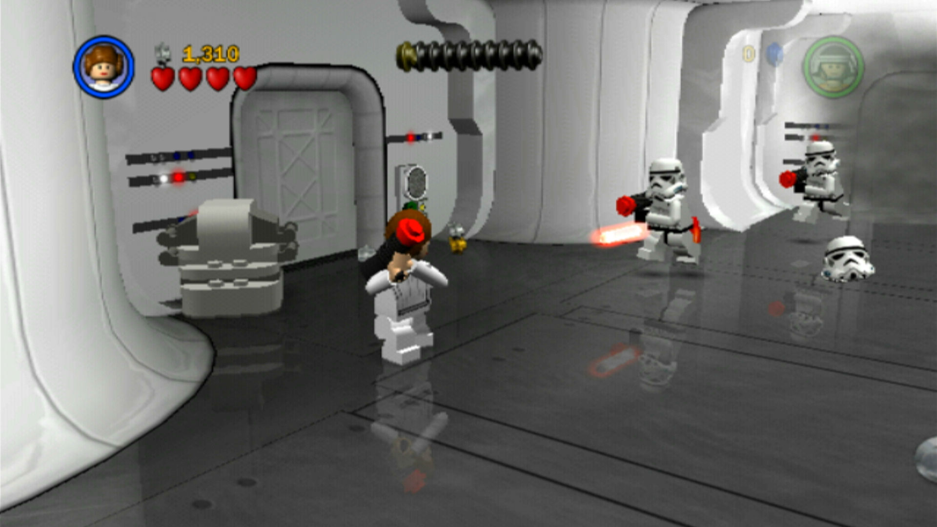 Lego Star Wars II The Original Trilogy PS2 gun fire fighting