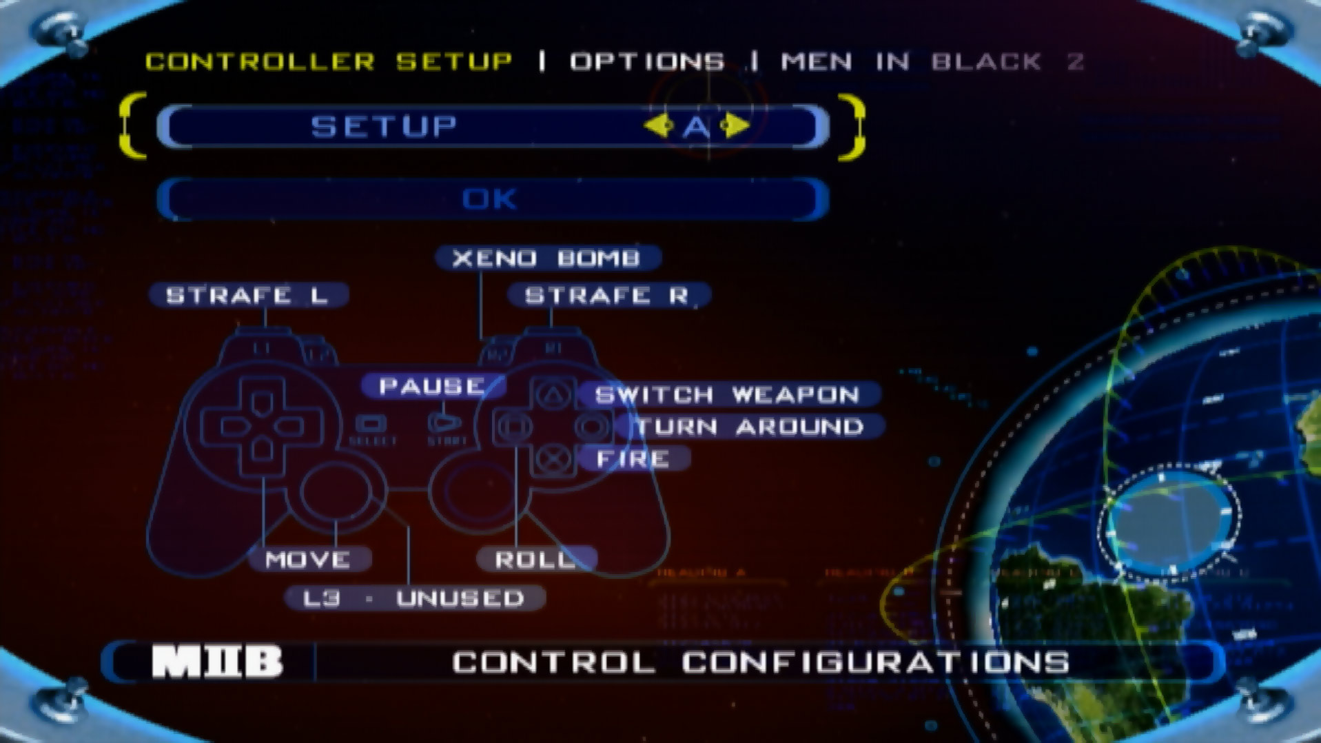 MIB Alien Escape PS2 controller scheme