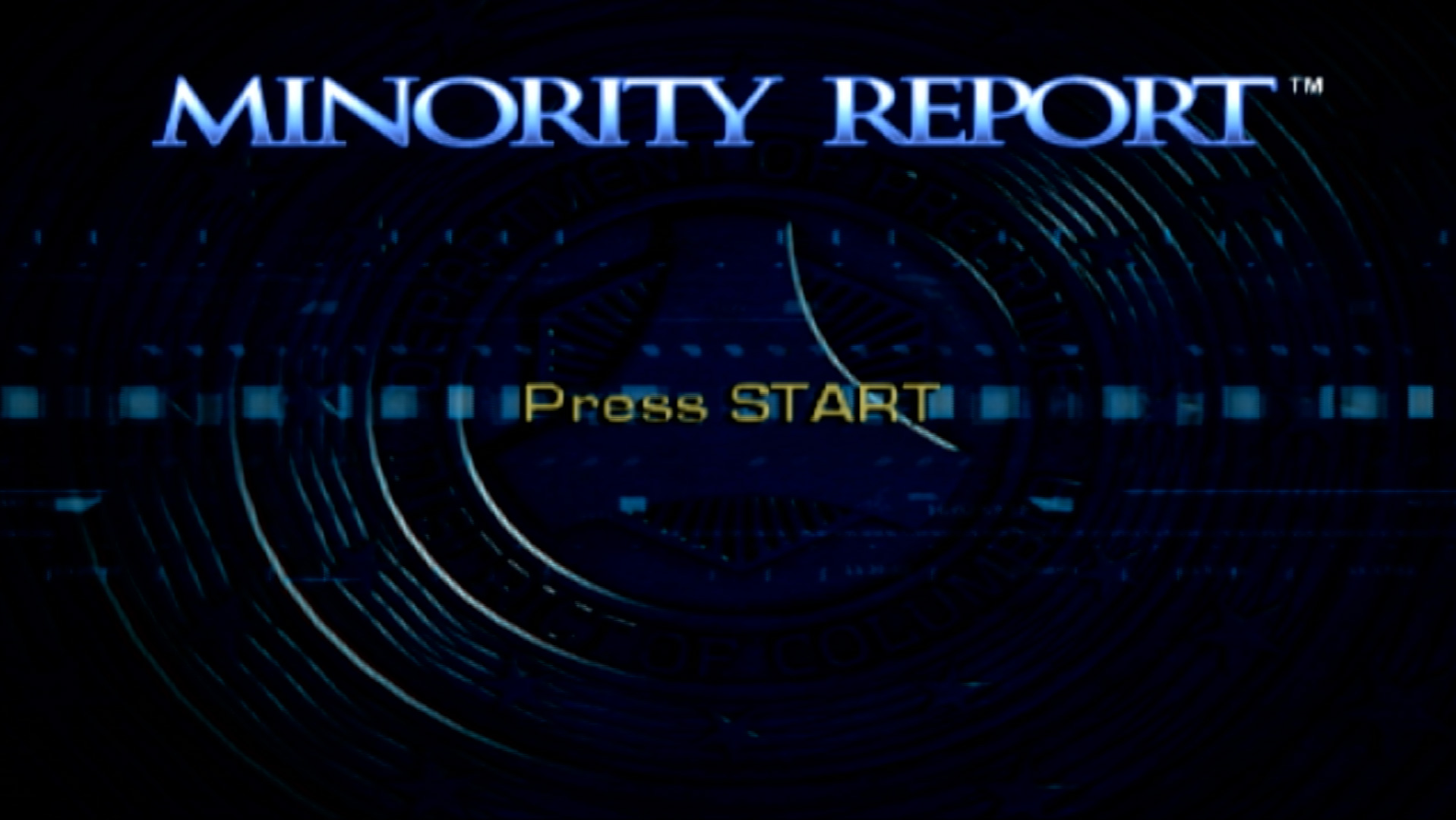 Minority Report Everybody Runs PS2 title screen