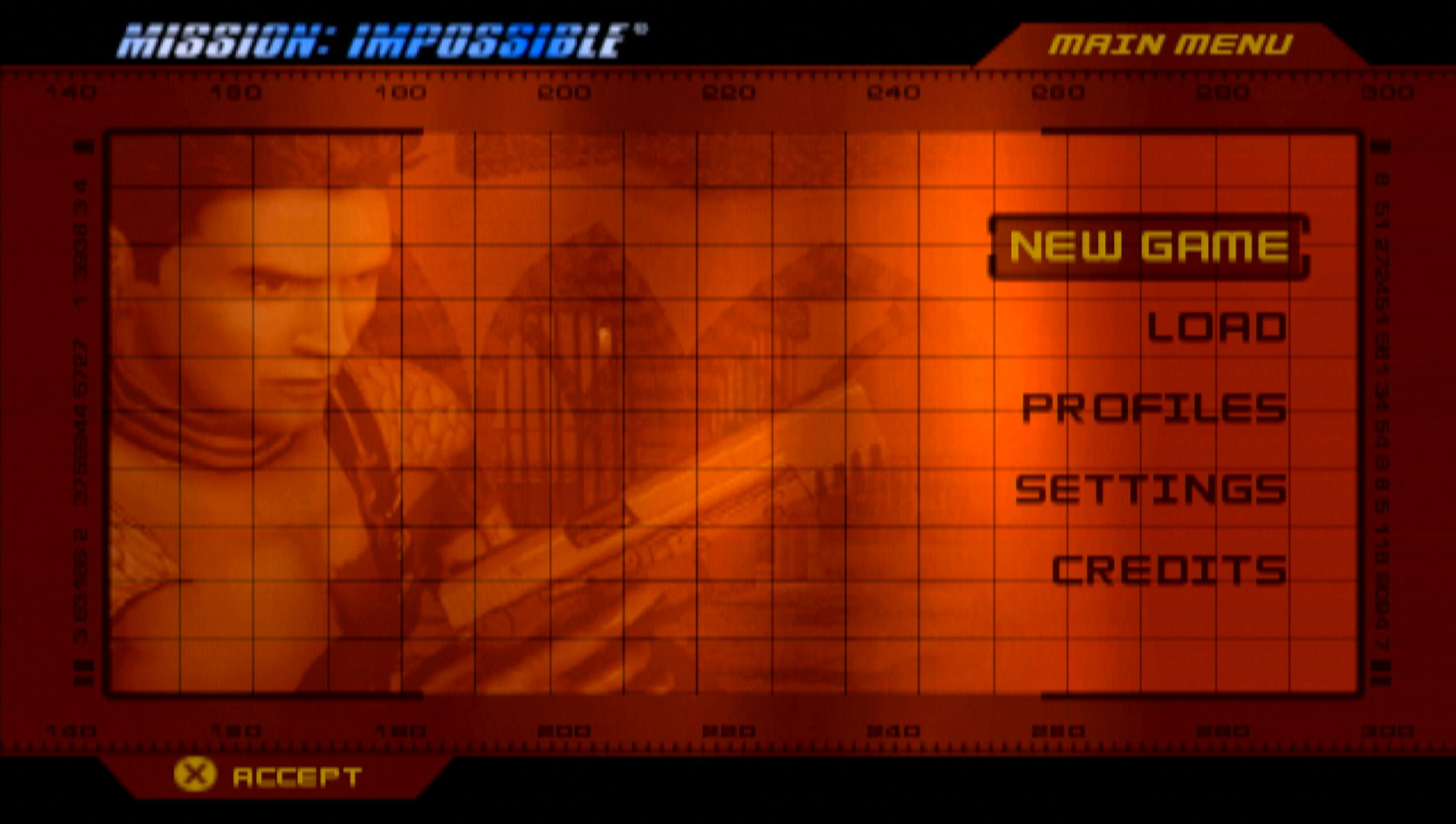 Mission Impossible Operation Surma PS2 main menu