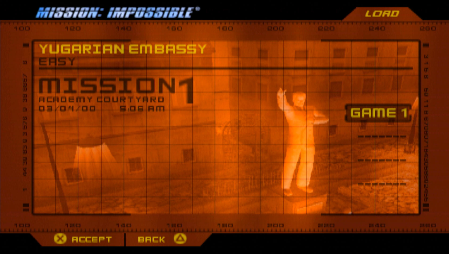 Mission Impossible Operation Surma PS2 mission one screen