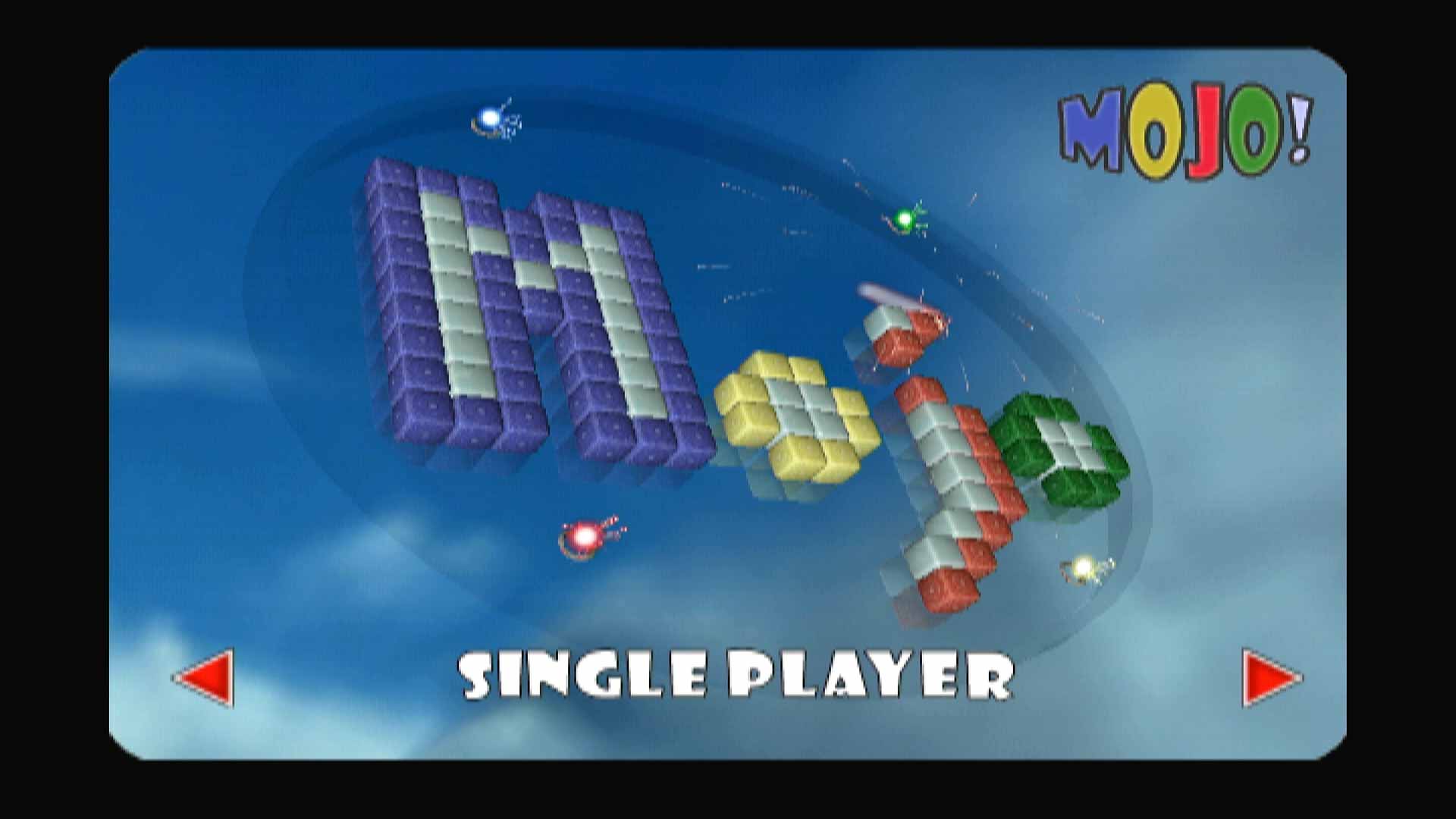 Mojo! PS2 starting menu