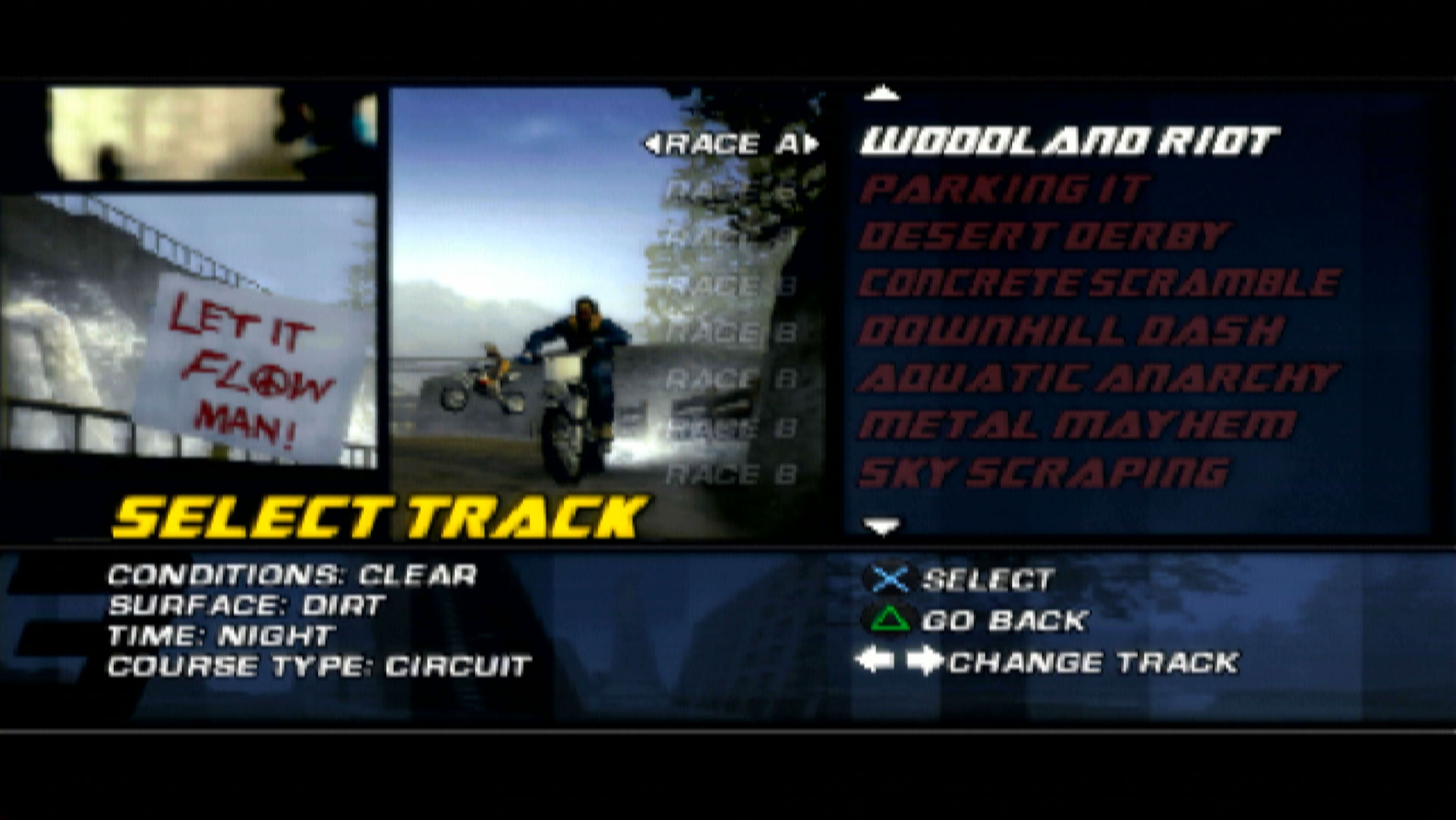 Motocross Mania 3 PS2 select track