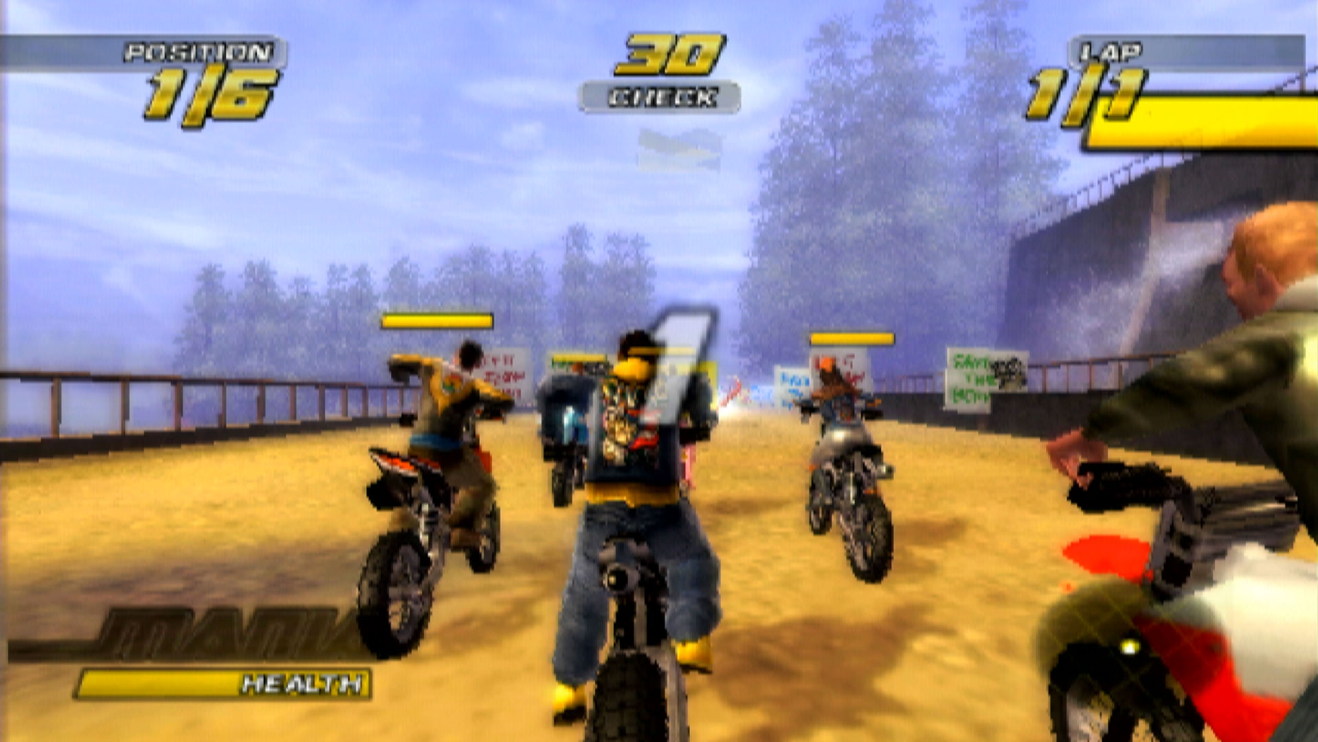 Motocross Mania 3 PS2 race woodland riot