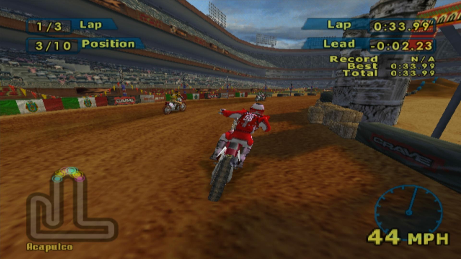 MX World Tour Jamie Little PS2 corner screenshot