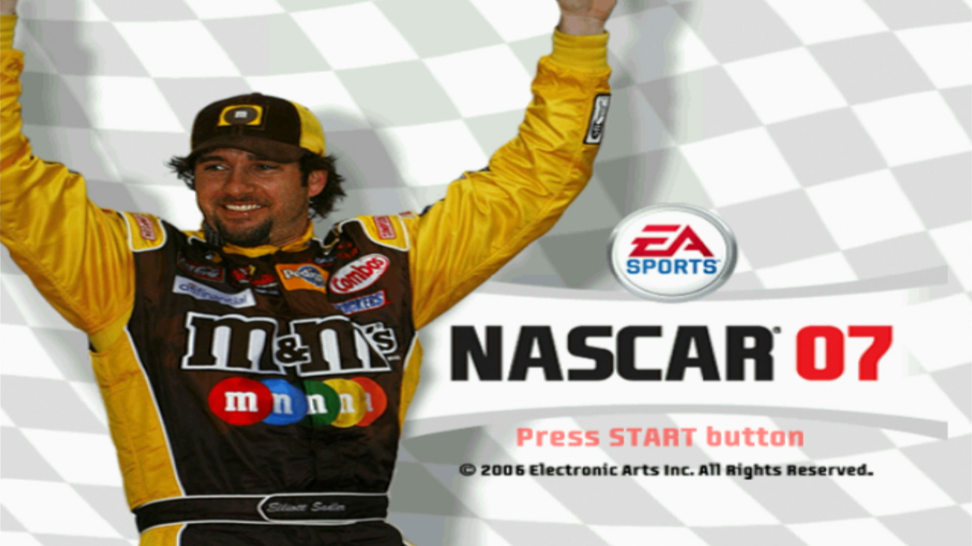 NASCAR 07 PS2 title start screen