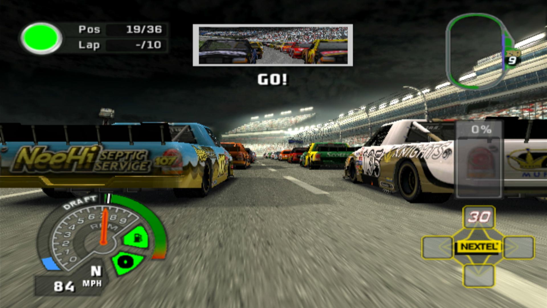 NASCAR 07 PS2 front bumper view