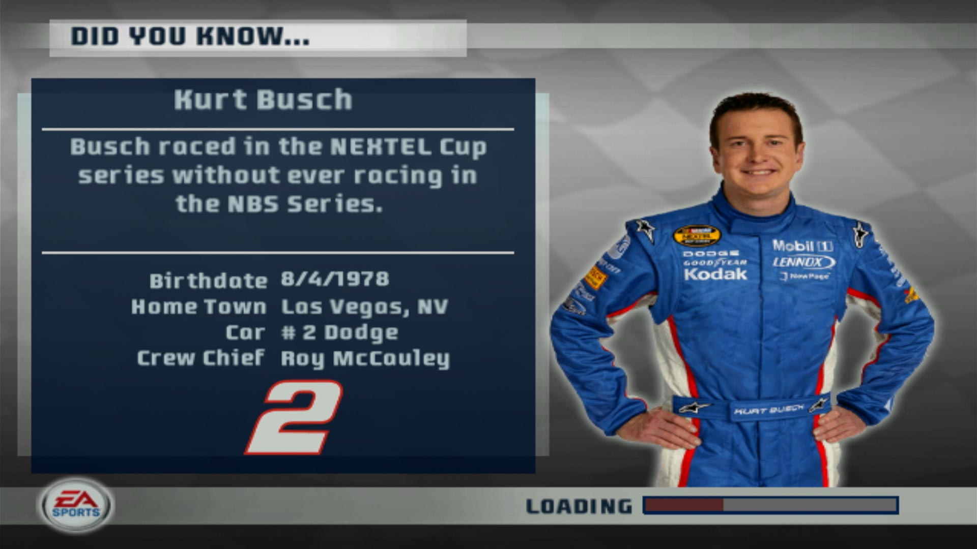 NASCAR 07 PS2 kurt busch