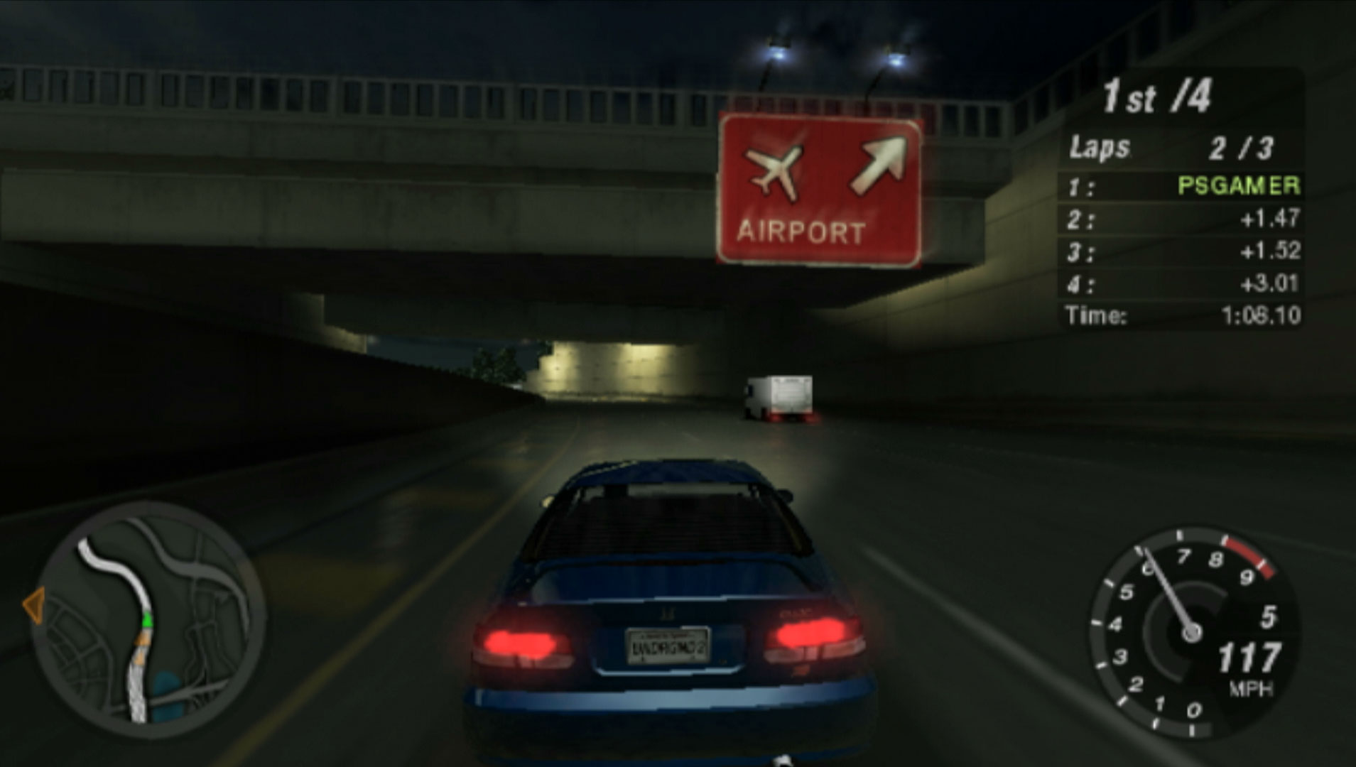 Need for Speed Underground 2 PS2 airport right turn
