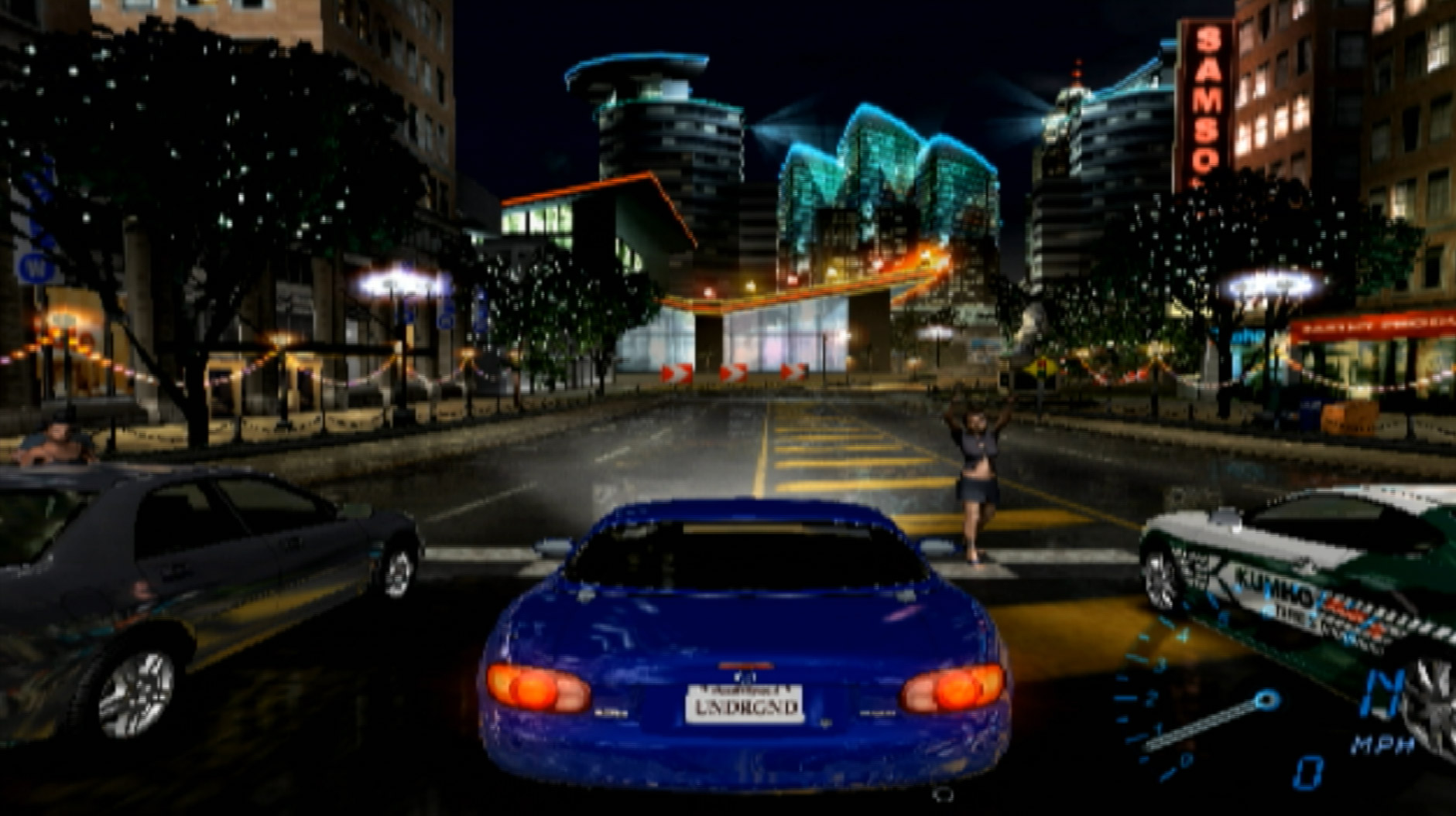 Need for Speed Underground PS2 blue mazda miata