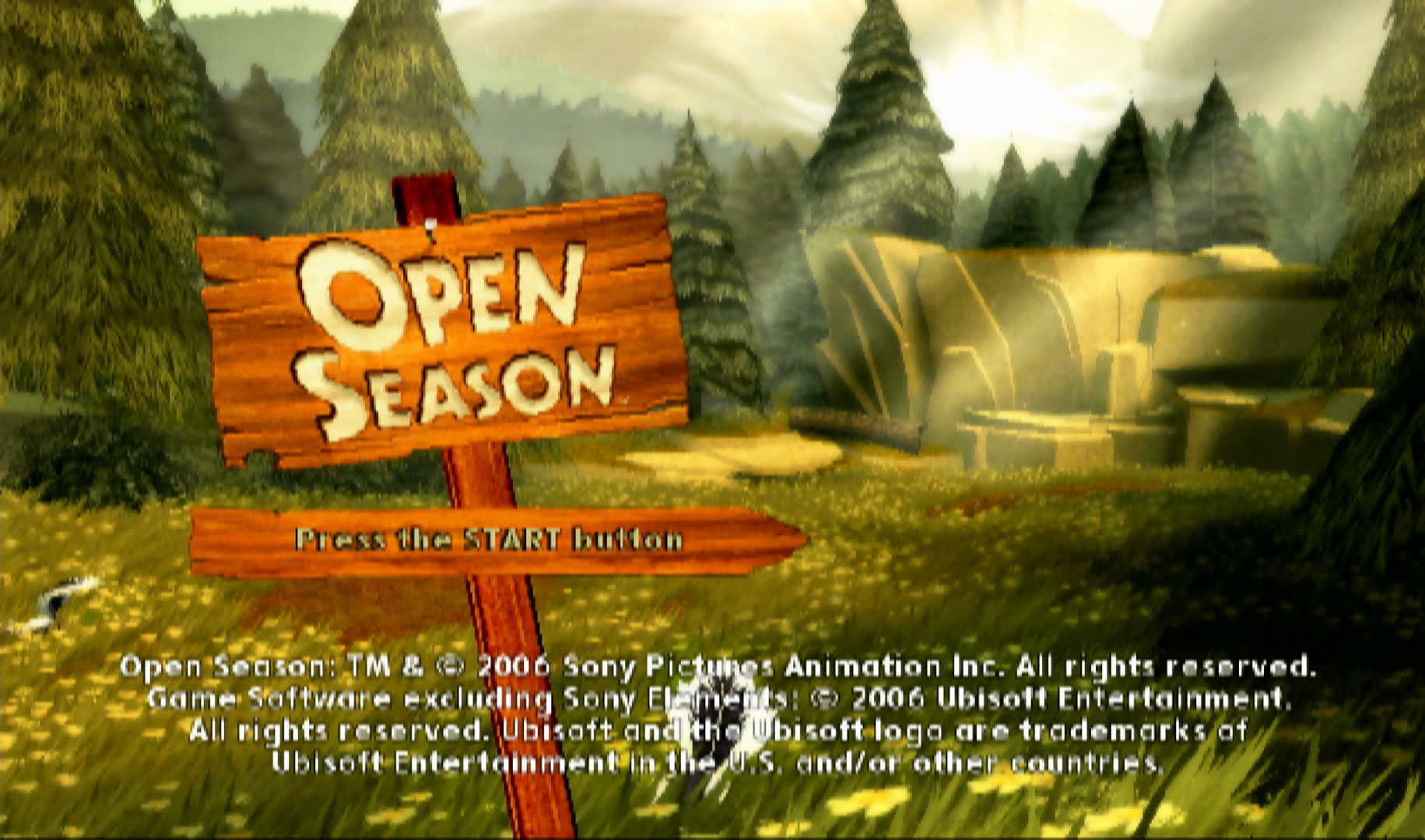 Open Season PS2 title screen