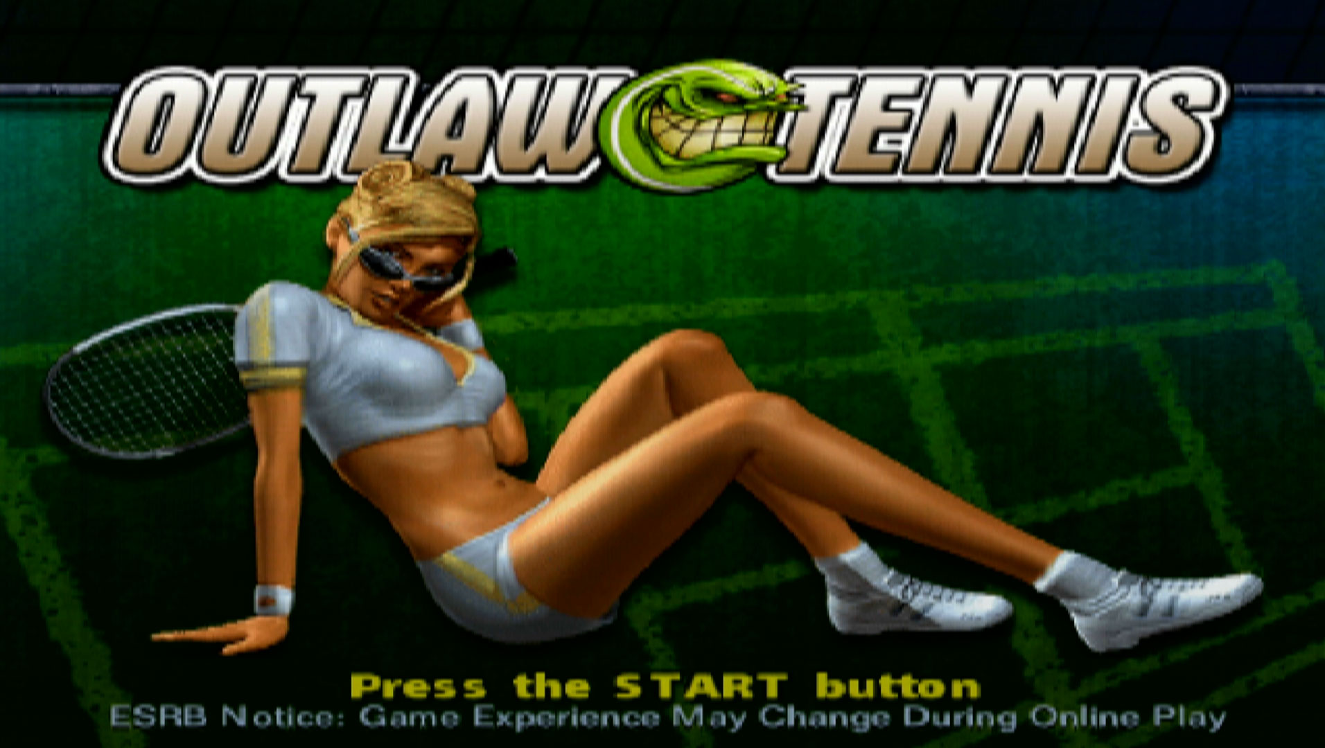 Outlaw Tennis PS2 start screen