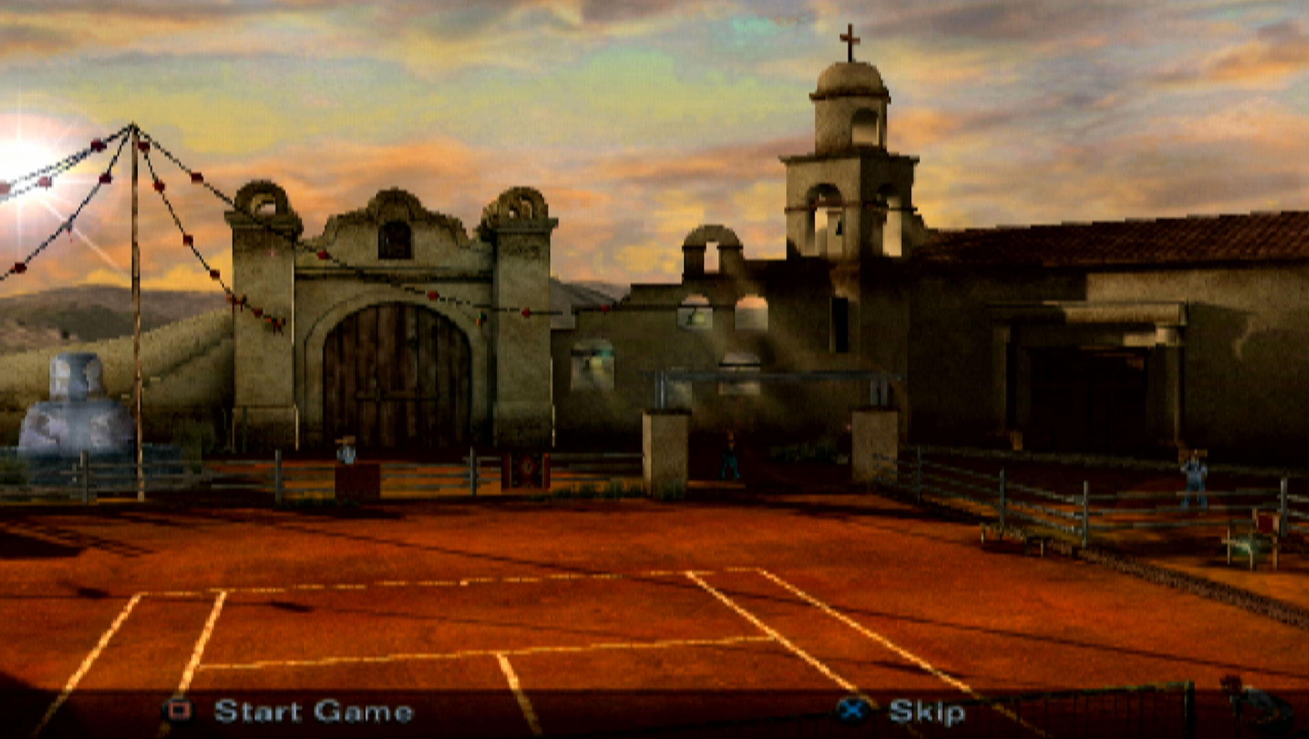 Outlaw Tennis PS2 court view