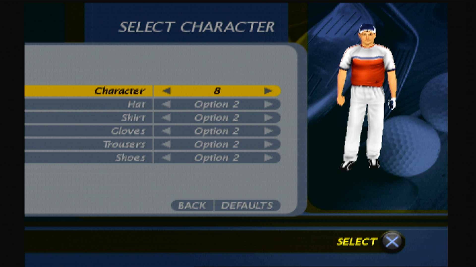 ProStroke Golf World Tour 2007 PS2 character profile