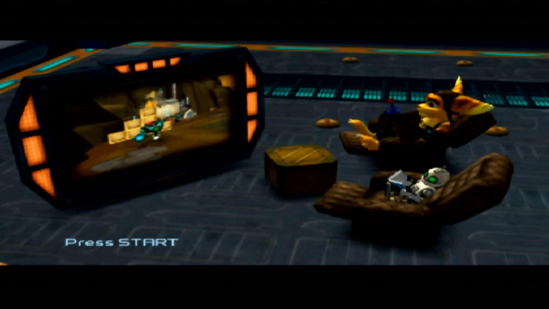 Ratchet & Clank Going Commando PS2 title screen
