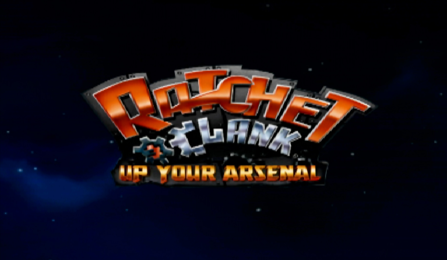 Ratchet Clank Up Your Arsenal PS2 title screen