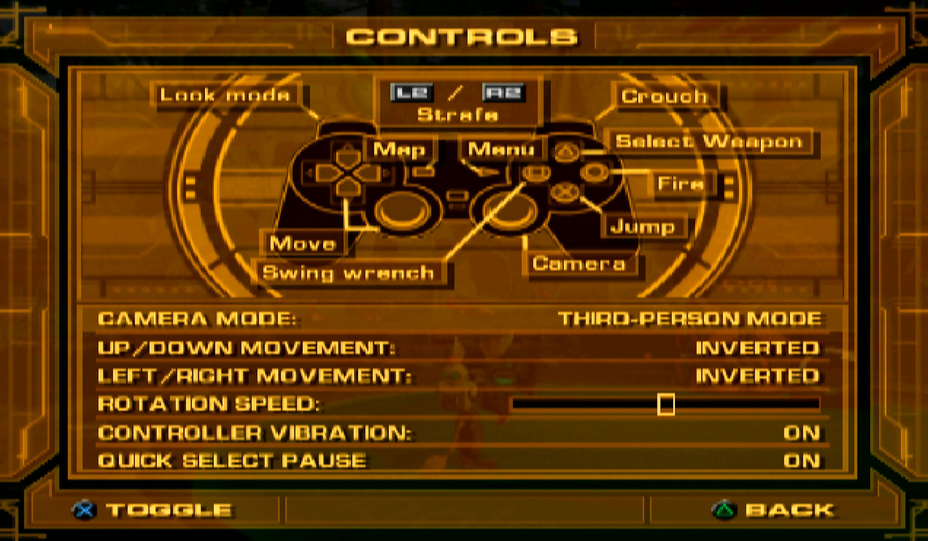 Ratchet Clank Up Your Arsenal PS2 controls