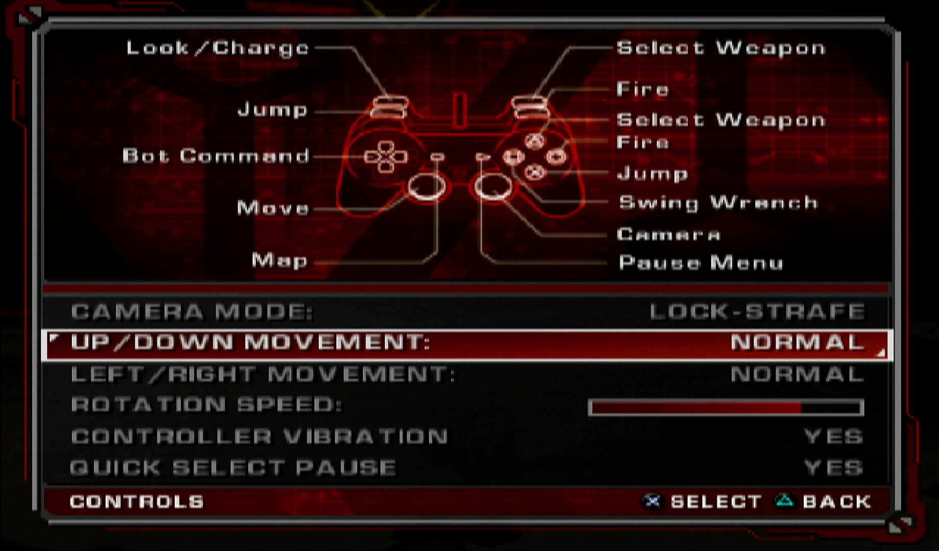 Ratchet Deadlocked PS2 controls