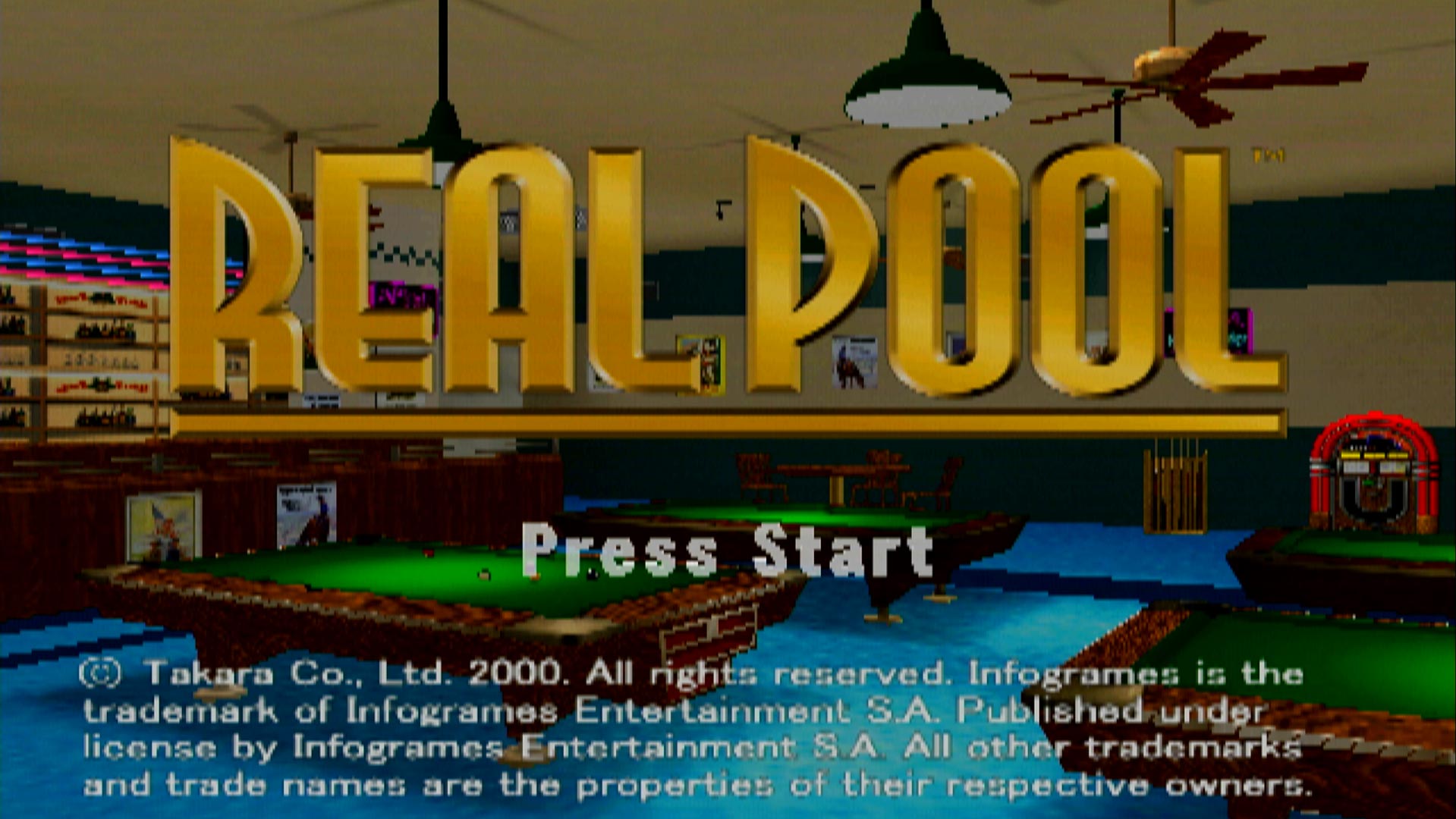 Real Pool PS2 title screen