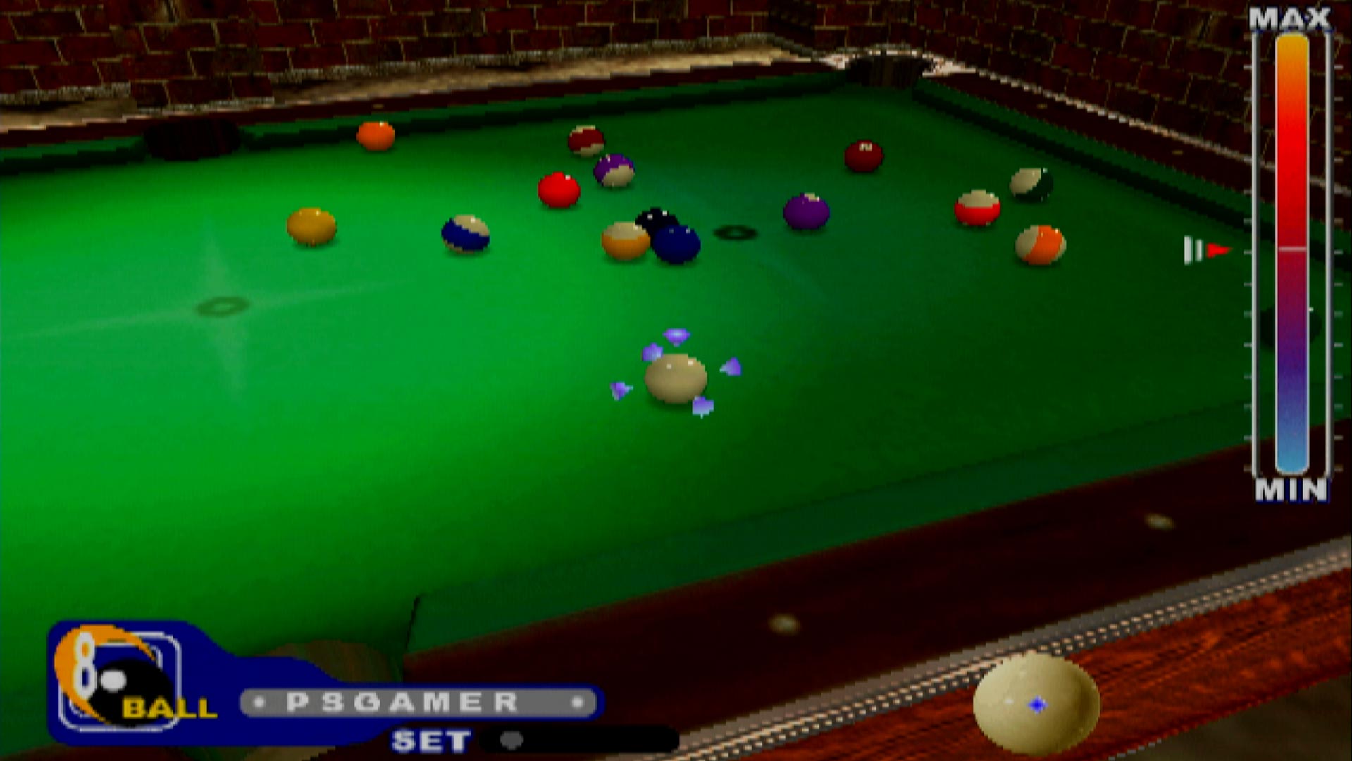 Real Pool PS2 8-ball game