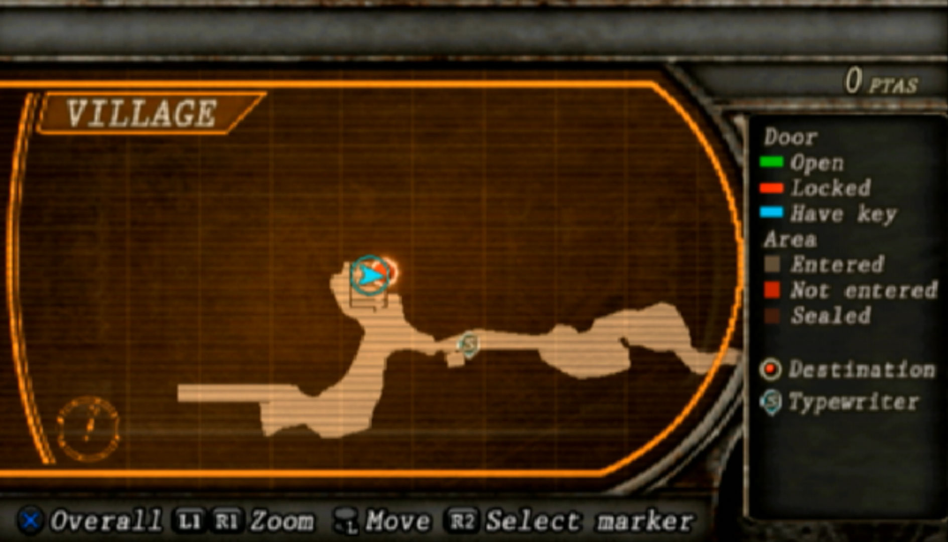 Resident Evil 4 PS2 map screenshot