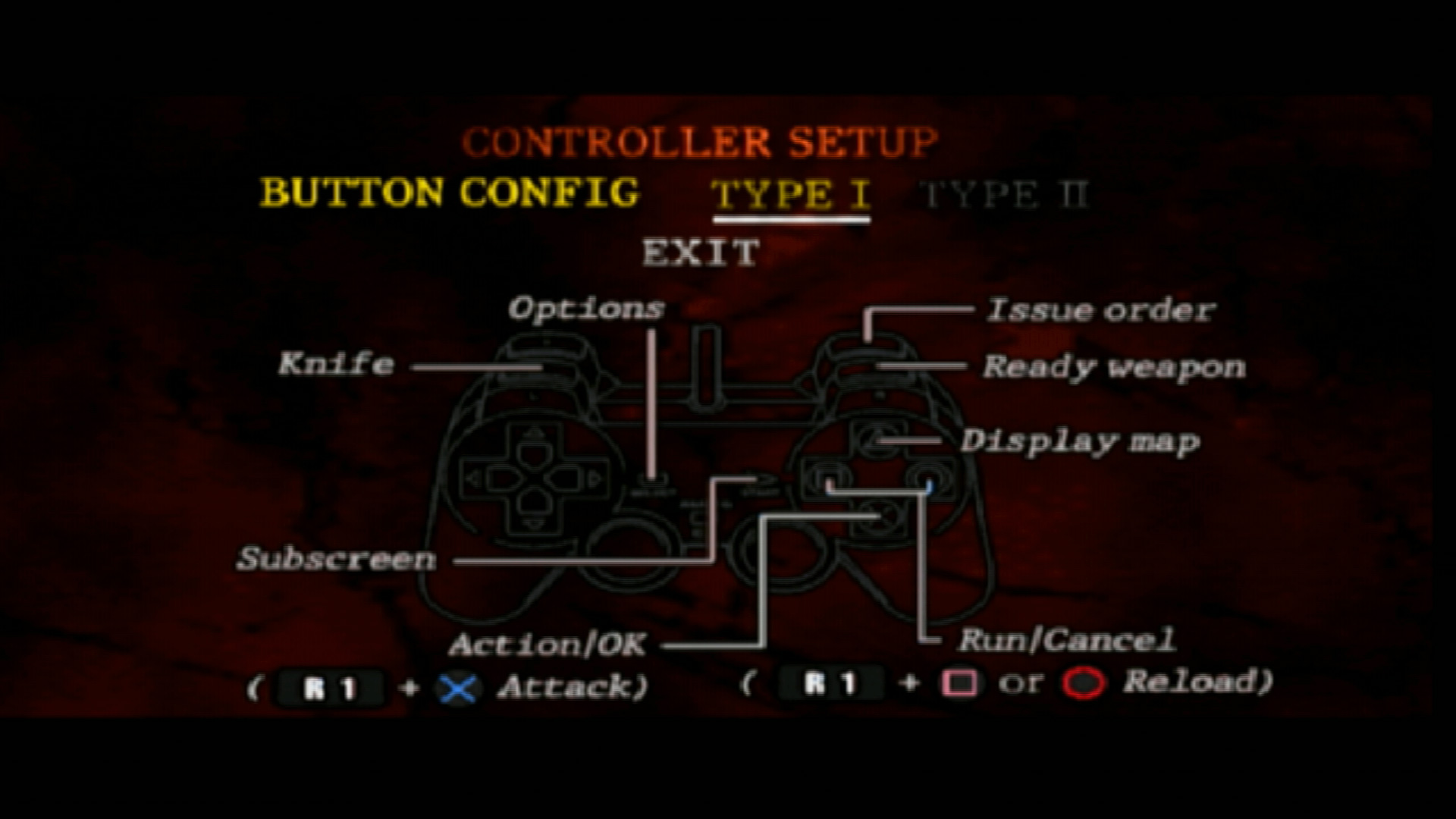 Resident Evil 4 PS2 controller setup