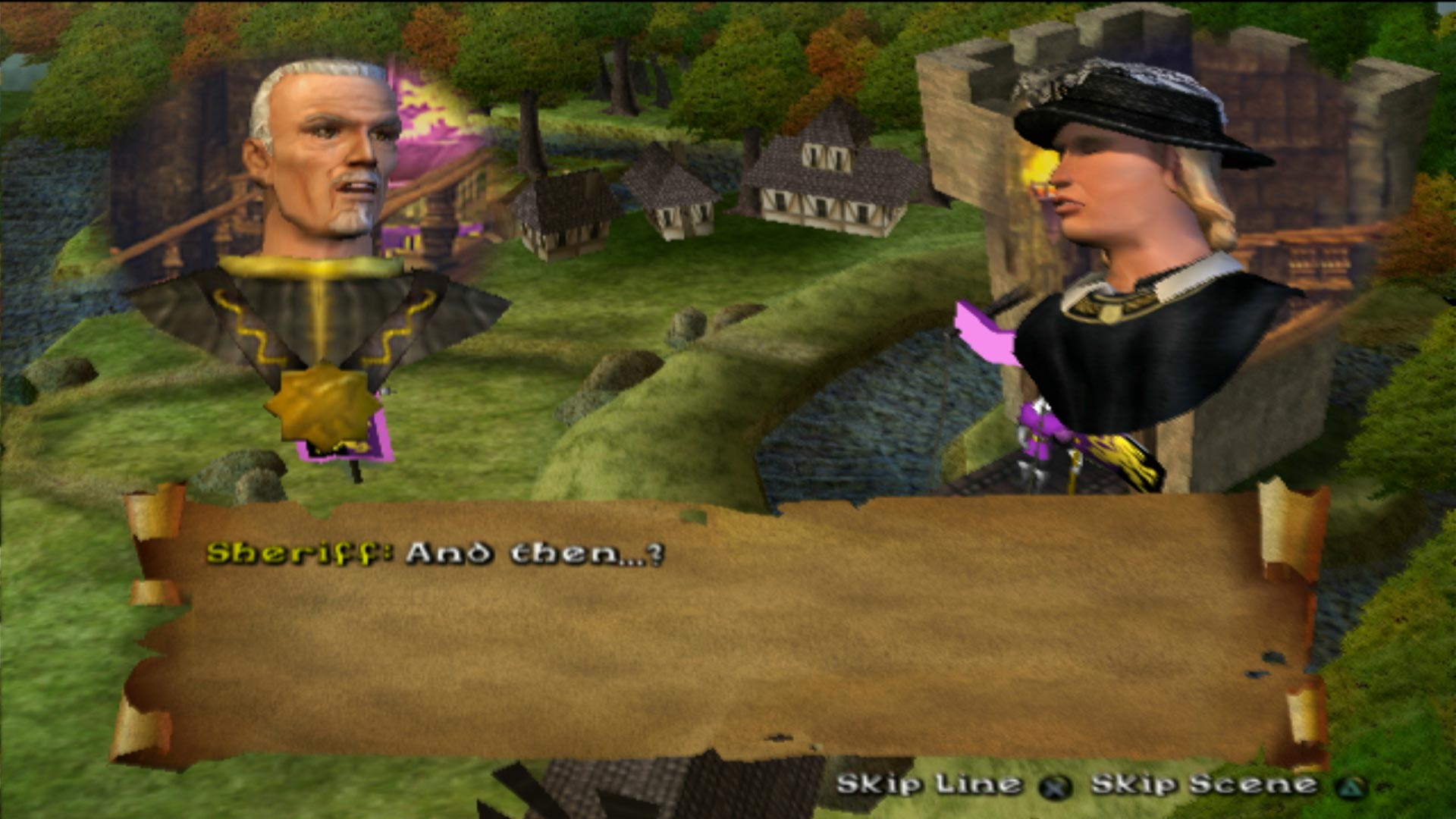 Robin Hood Defender of the Crown PS2 sheriff conversation