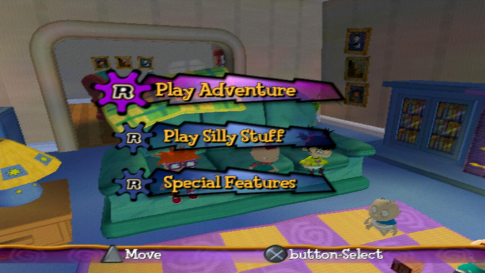 Rugrats Royal Ransom PS2 main menu