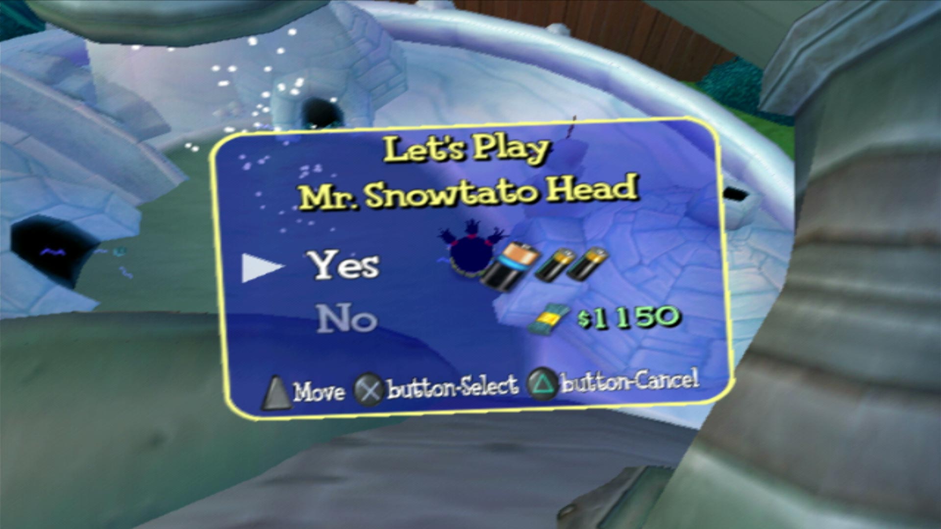 Rugrats Royal Ransom PS2 mr snowtato head