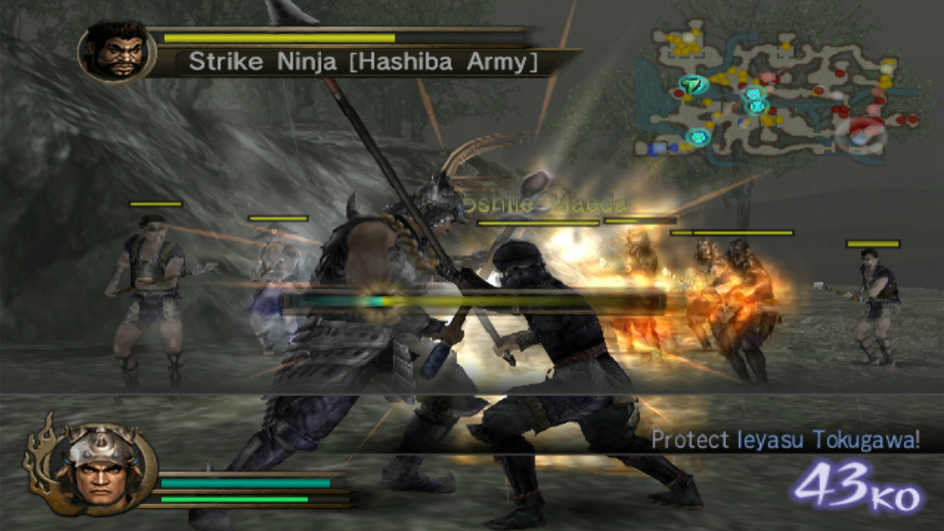 Samurai Warriors Xtreme Legends PS2 battle screenshot