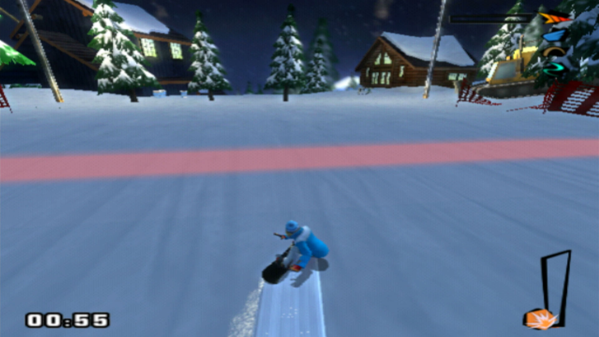 Shaun White Snowboarding PS2 finish line