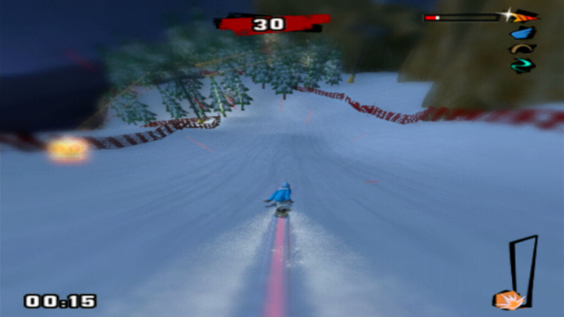 Shaun White Snowboarding PS2 fast speed