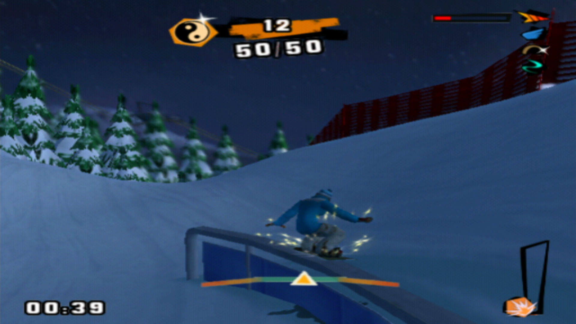 Shaun White Snowboarding PS2 grinding rail