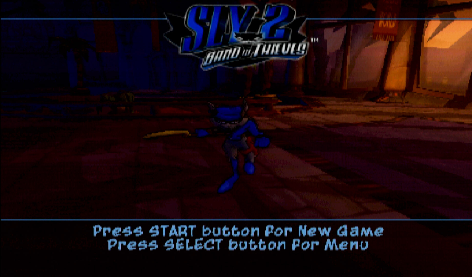 Sly 2 Band of Thieves PS2 title screen