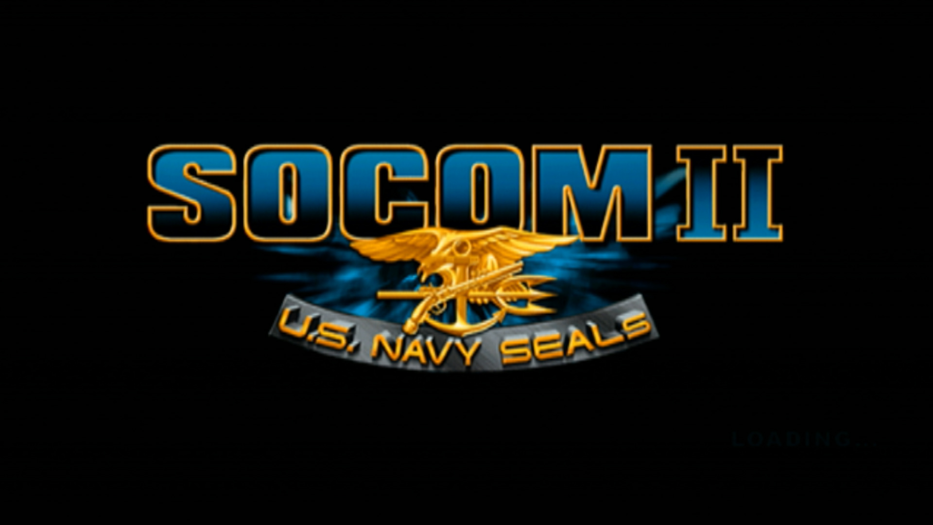 SOCOM II US Navy SEALs PS2 title screen