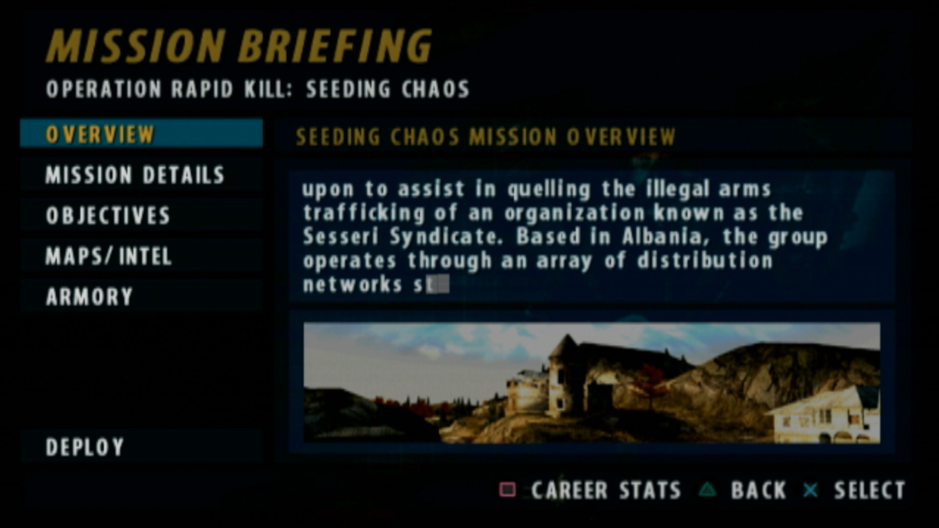 SOCOM II US Navy SEALs PS2 mission briefing