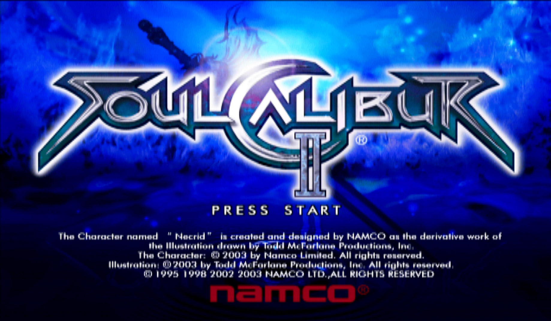 Soulcalibur II PS2 title screen