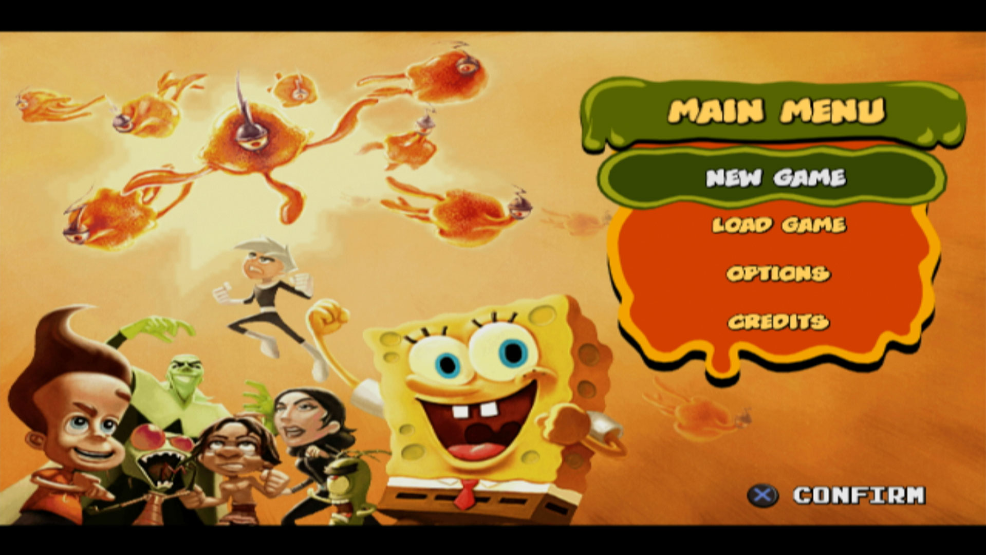 SpongeBob SquarePants Globs of Doom PS2 main menu