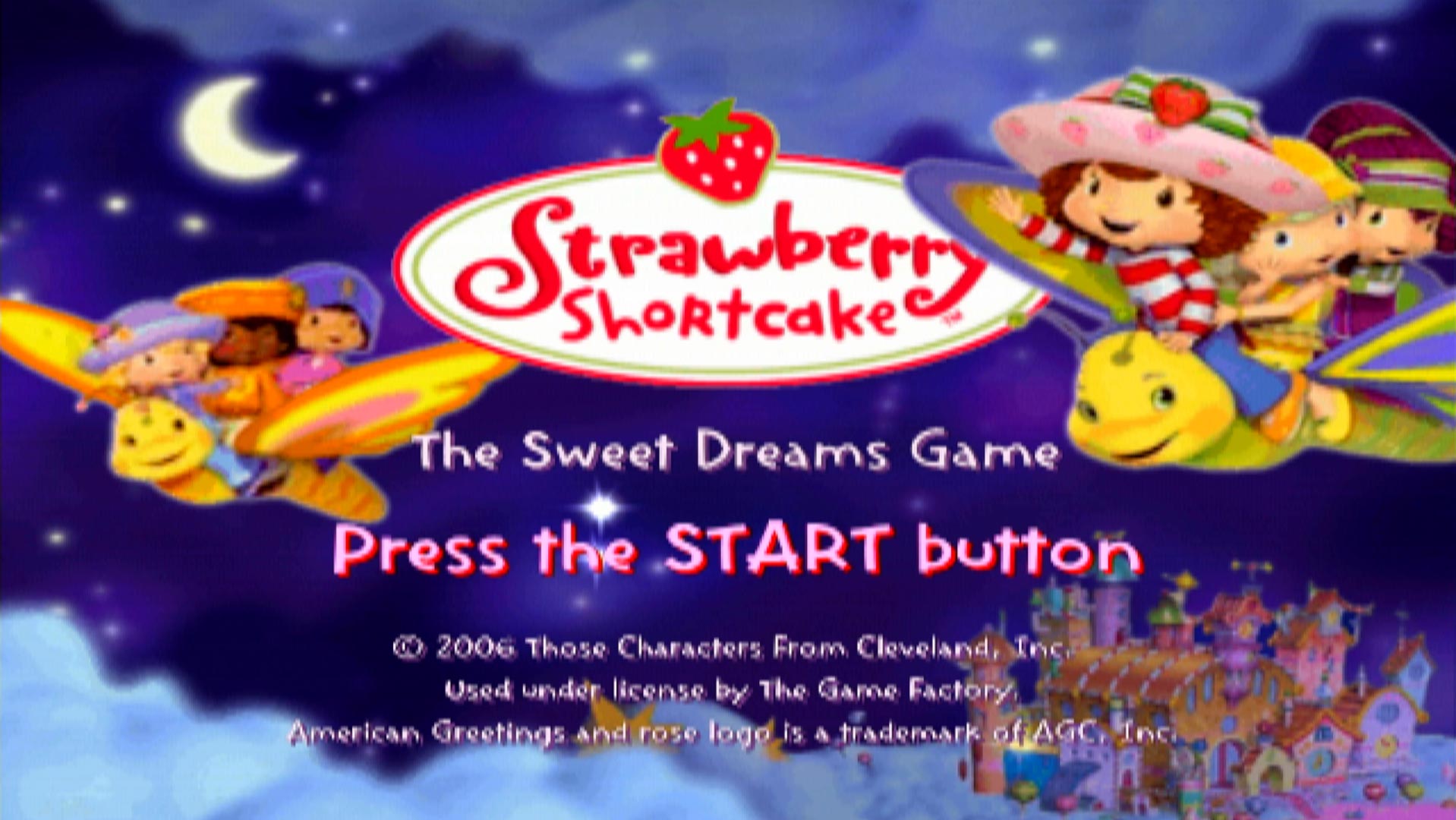 Strawberry Shortcake The Sweet Dreams Game PS2 title screen