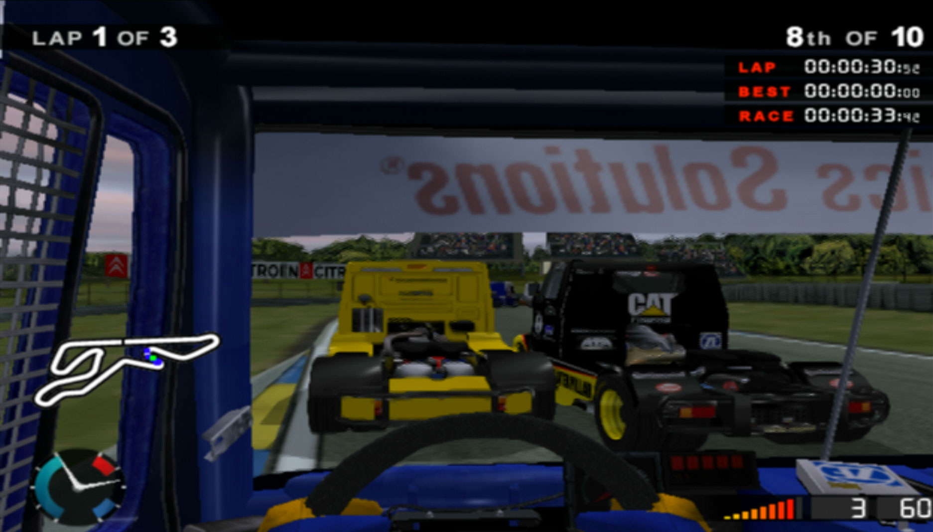 Super Trucks Racing PS2 inside view