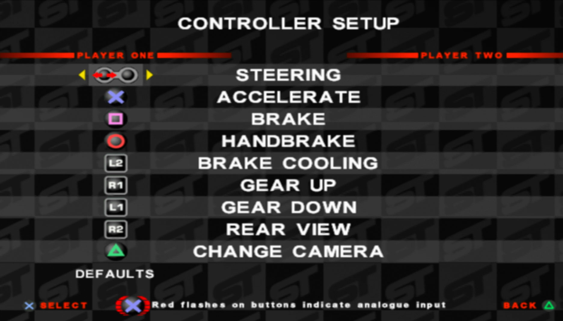 Super Trucks Racing PS2 controller layout