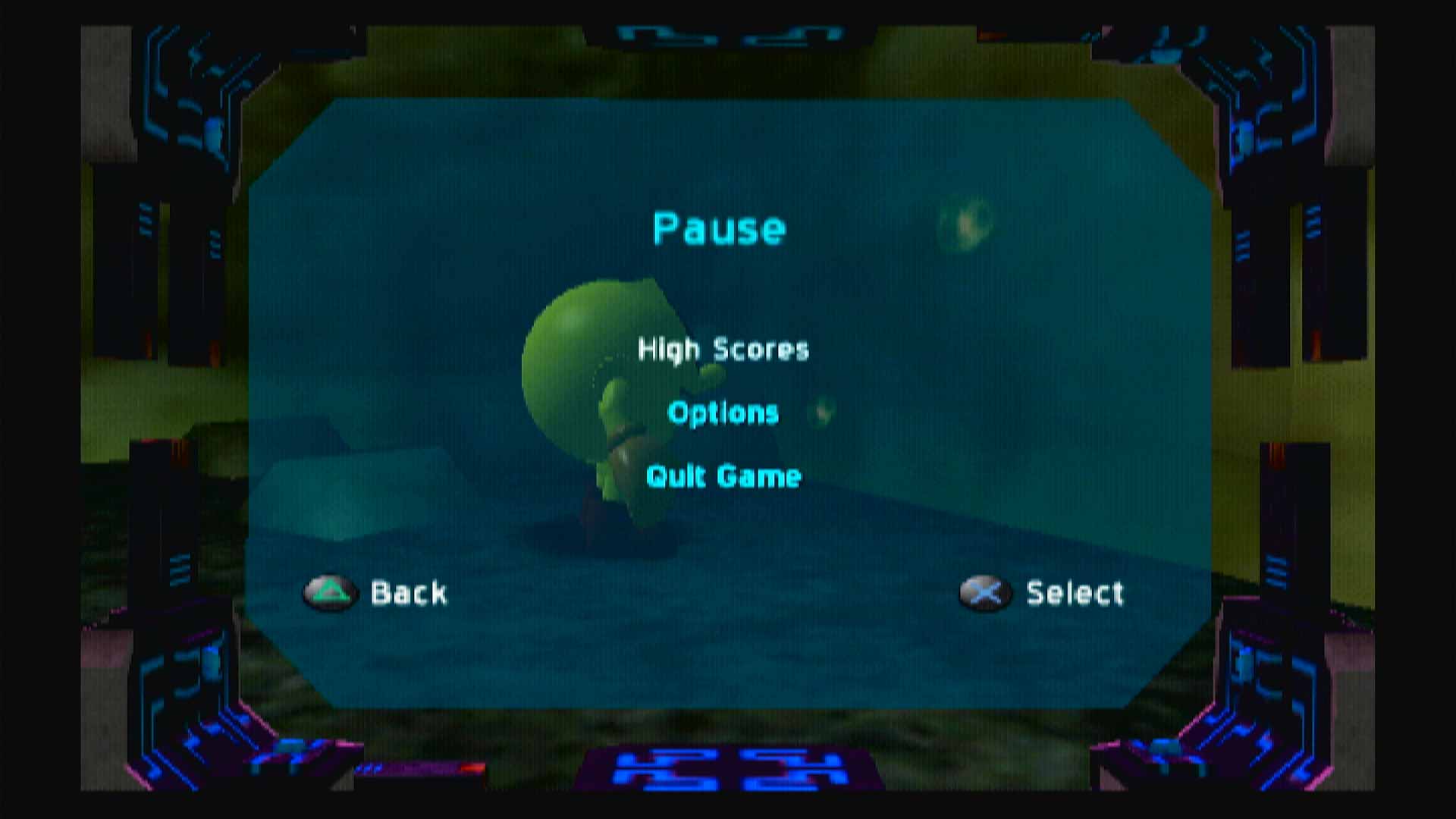 Superman Returns PS2 pause menu